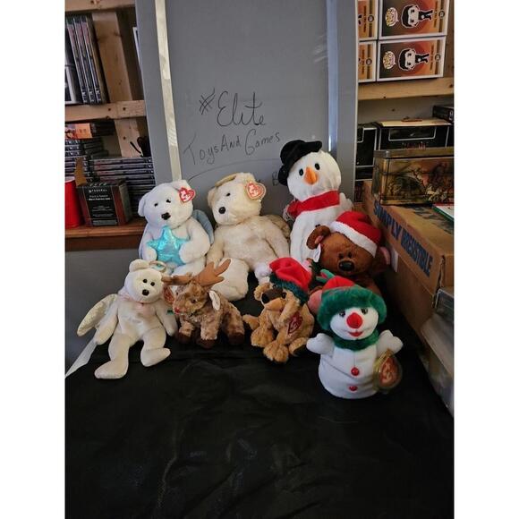 Lot Of 8 Rare Vintage Christmas Angels +more  Beanie Baby Collection Tr8#114